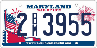 MD license plate 2BM3955