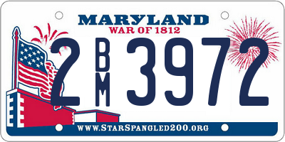 MD license plate 2BM3972
