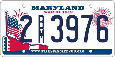 MD license plate 2BM3976