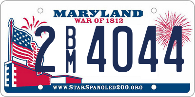 MD license plate 2BM4044