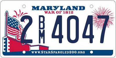 MD license plate 2BM4047