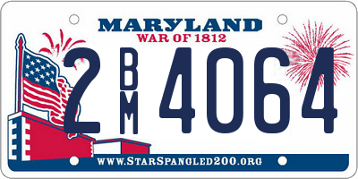MD license plate 2BM4064