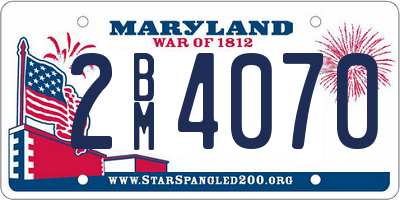 MD license plate 2BM4070