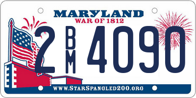 MD license plate 2BM4090