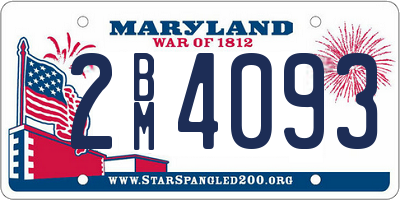 MD license plate 2BM4093