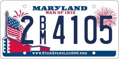 MD license plate 2BM4105