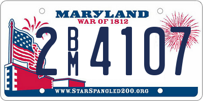 MD license plate 2BM4107