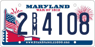 MD license plate 2BM4108