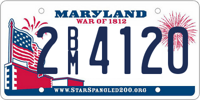 MD license plate 2BM4120