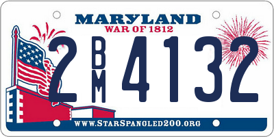 MD license plate 2BM4132