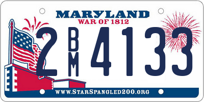 MD license plate 2BM4133