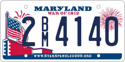 MD license plate 2BM4140