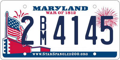 MD license plate 2BM4145