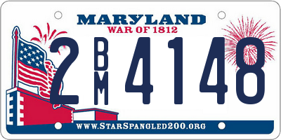 MD license plate 2BM4148