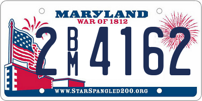 MD license plate 2BM4162