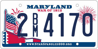 MD license plate 2BM4170