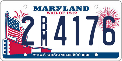 MD license plate 2BM4176