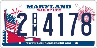 MD license plate 2BM4178