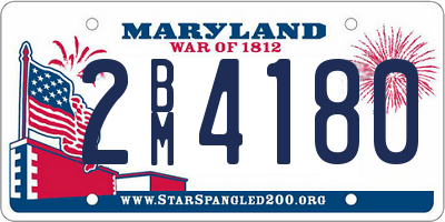 MD license plate 2BM4180