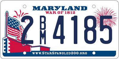 MD license plate 2BM4185