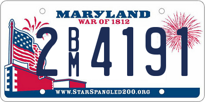 MD license plate 2BM4191