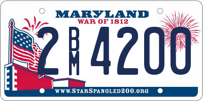 MD license plate 2BM4200