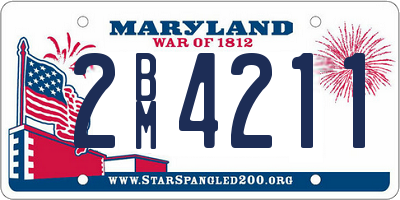 MD license plate 2BM4211