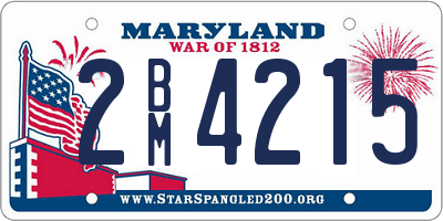 MD license plate 2BM4215