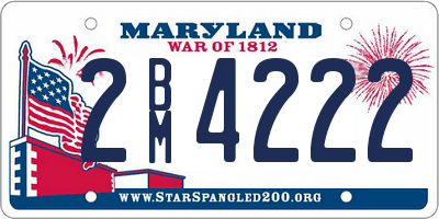 MD license plate 2BM4222