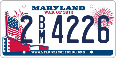 MD license plate 2BM4226