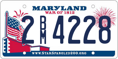 MD license plate 2BM4228