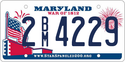MD license plate 2BM4229