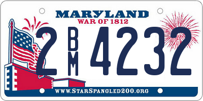 MD license plate 2BM4232