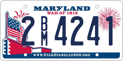 MD license plate 2BM4241