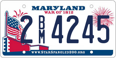 MD license plate 2BM4245