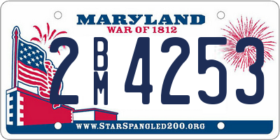 MD license plate 2BM4253