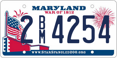 MD license plate 2BM4254