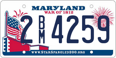 MD license plate 2BM4259