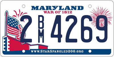 MD license plate 2BM4269
