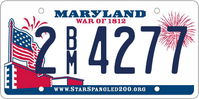 MD license plate 2BM4277