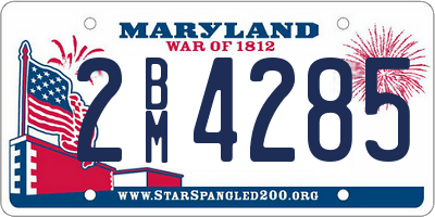 MD license plate 2BM4285