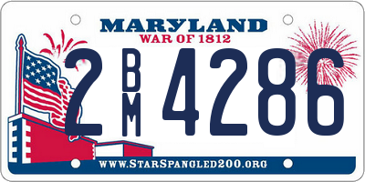 MD license plate 2BM4286