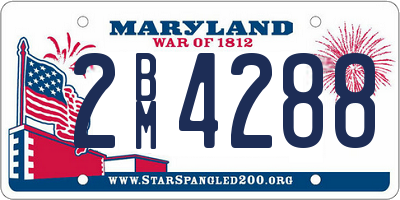 MD license plate 2BM4288