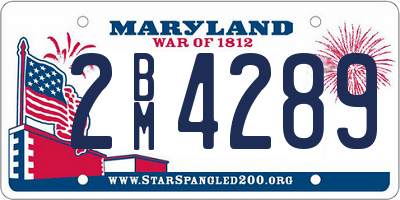 MD license plate 2BM4289