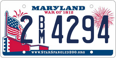 MD license plate 2BM4294