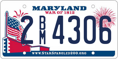 MD license plate 2BM4306