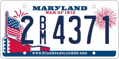 MD license plate 2BM4371