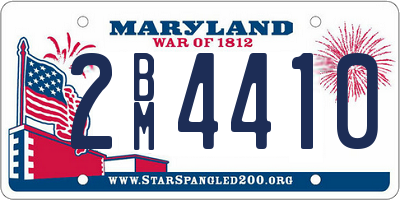 MD license plate 2BM4410