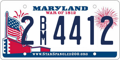 MD license plate 2BM4412