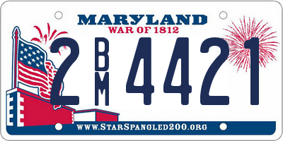 MD license plate 2BM4421